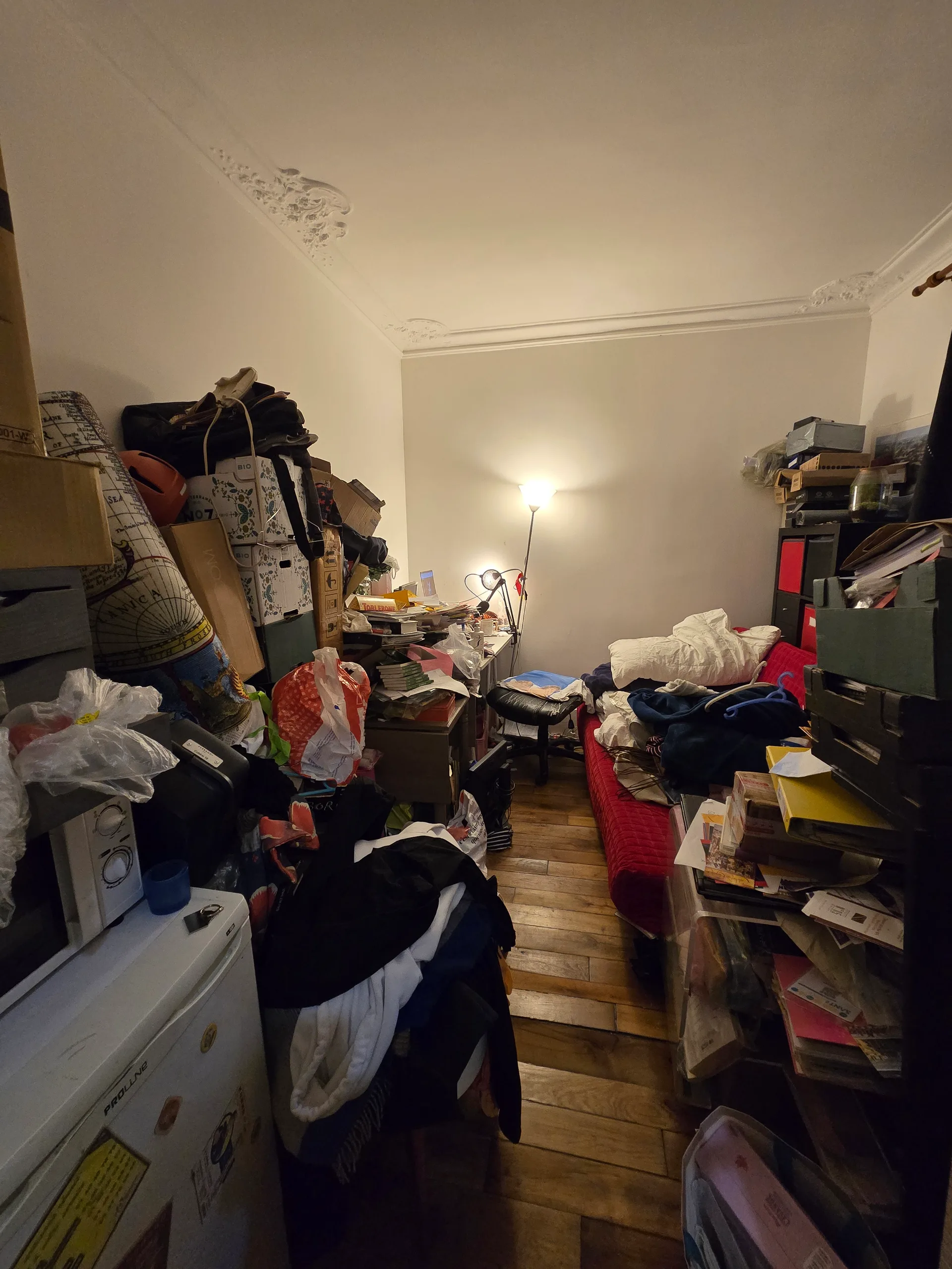 Pièce de vie, avant l'intervention