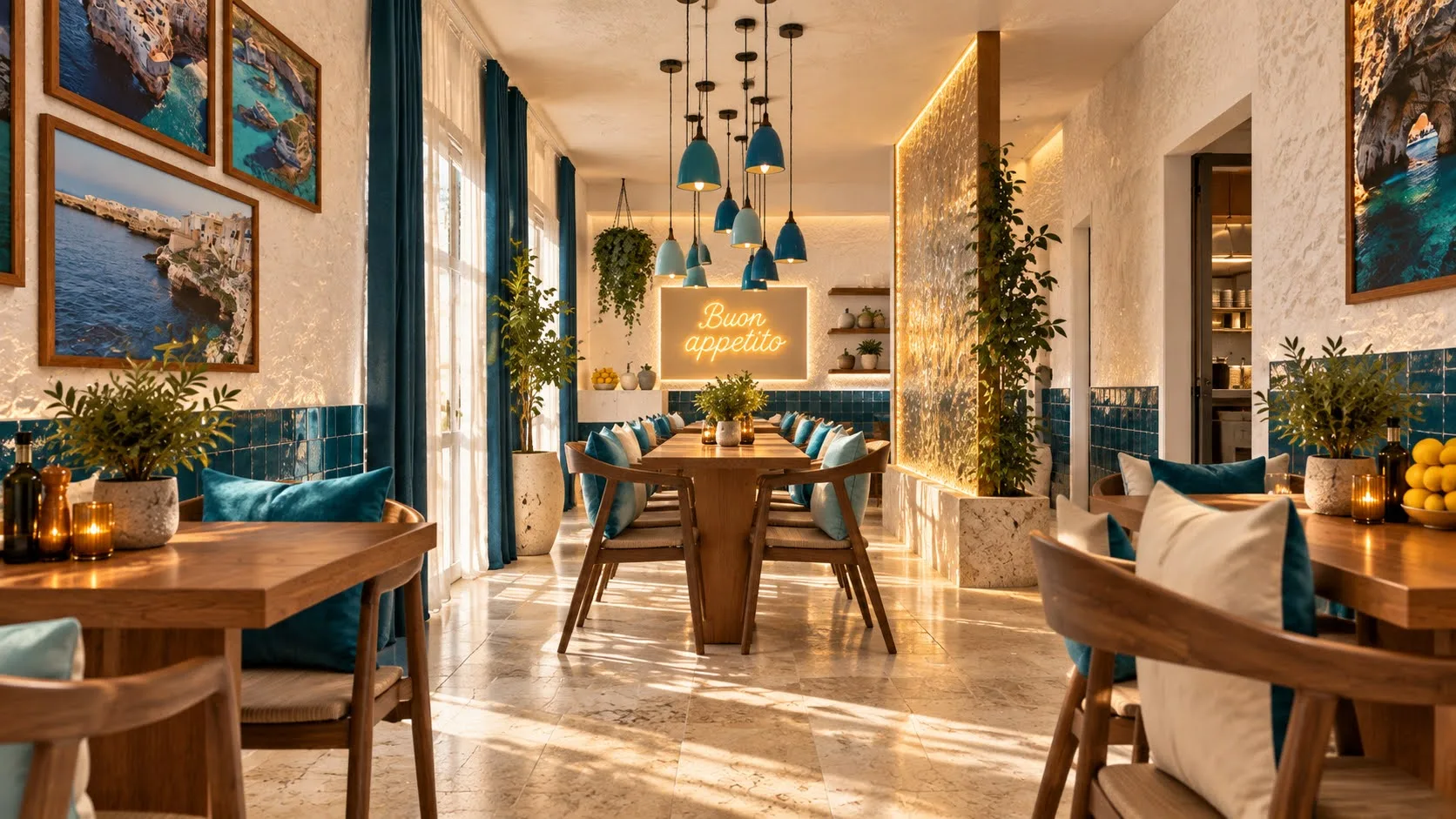 Restaurant italien, vue 1