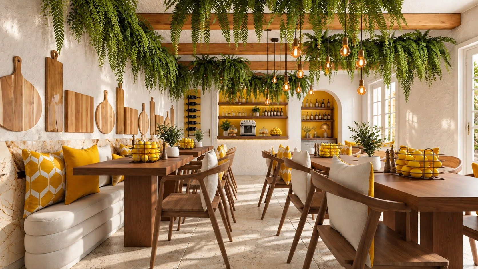 Restaurant italien, vue 3